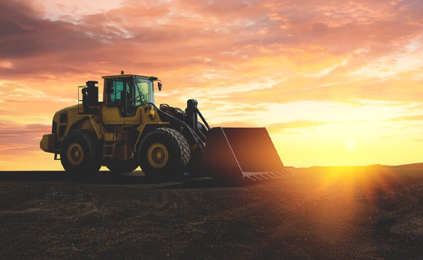 Wheel Loader with Bucket Attachment